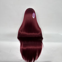 Load image into Gallery viewer, Dolly Pretty 99J False Hair Wig Long Curly Wavy Synthetic Beginners Friendly Heat Resistant Elegant For Daily Use Wigs For Women
