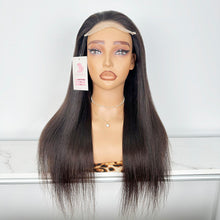 Load image into Gallery viewer, Gorgeoushair TP Wig 20 Inch 5x5 Lace Front Wigs Human Hair Wigs for Black Women Straight Wig Natural Black Color