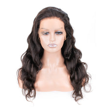 Load image into Gallery viewer, Msmerry Full Lace Wigs for Black Women 100% Virgin Human Hair Pre Plucked with Baby Hair Body Wave Brazilian Natural Hairline Natural Color 130%-180% Density