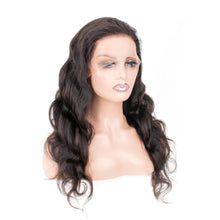 Load image into Gallery viewer, Msmerry Full Lace Wigs for Black Women 100% Virgin Human Hair Pre Plucked with Baby Hair Body Wave Brazilian Natural Hairline Natural Color 130%-180% Density