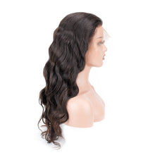 Load image into Gallery viewer, Msmerry Full Lace Wigs for Black Women 100% Virgin Human Hair Pre Plucked with Baby Hair Body Wave Brazilian Natural Hairline Natural Color 130%-180% Density