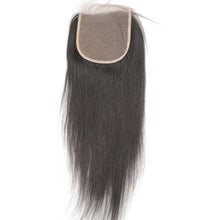 Load image into Gallery viewer, Msmerry Swiss Transparent Lace Straight Wave 5*5 Natural Black Hair Closure