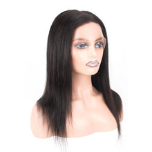 Load image into Gallery viewer, Msmerry Full Lace Wigs for Black Women 100% Virgin Human Hair Pre Plucked with Baby Hair Straight Wave Brazilian Natural Hairline Natural Color 130%-180% Density