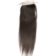 Load image into Gallery viewer, Msmerry Swiss Transparent Lace Straight Wave 4*4 Natural Black Hair Closure
