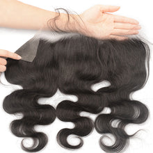 Load image into Gallery viewer, Msmerry Undetectable HD Lace Pre-plucked Body Wave 13*4 Natural Black Hair Frontal