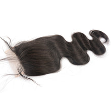 Load image into Gallery viewer, Msmerry Swiss Transparent Lace Body Wave 4*4 Natural Black Hair Closure