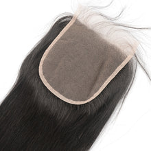 Load image into Gallery viewer, Msmerry Swiss Transparent Lace Straight Wave 5*5 Natural Black Hair Closure