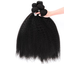 Load image into Gallery viewer, Msmerry Hair Virgin Kinky Straight Human Hair Weave 1 Bundle 12A