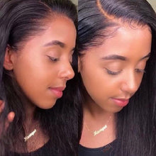 Load image into Gallery viewer, Msmerry Undetectable HD Lace Wig Straight Wave 4*4 Swiss Lace Natural Black Hair Wigs 150% Density
