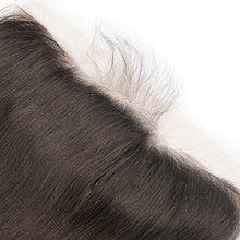 Load image into Gallery viewer, Msmerry Swiss Transparent Lace Straight Wave 13*4 Natural Black Hair Frontal