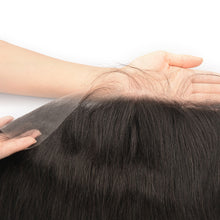Load image into Gallery viewer, Msmerry Undetectable HD Lace Straight Wave 13*4 Natural Black Hair Frontal