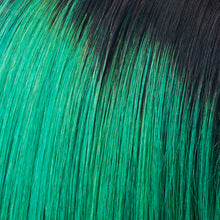 Load image into Gallery viewer, Msmerry Straight 1B Green Color Short BoB Wig Lace Front Wigs Pre Plucked Brazilian Hair Wig