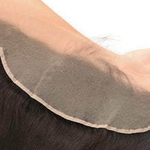 Load image into Gallery viewer, Msmerry Swiss Transparent Lace Straight Wave 13*4 Natural Black Hair Frontal