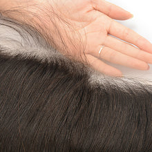 Load image into Gallery viewer, Msmerry Swiss Transparent Lace Straight Wave 13*4 Natural Black Hair Frontal