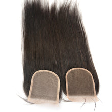 Load image into Gallery viewer, Msmerry Swiss Transparent Lace Straight Wave 4*4 Natural Black Hair Closure