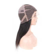 Load image into Gallery viewer, Msmerry Full Lace Wigs for Black Women 100% Virgin Human Hair Pre Plucked with Baby Hair Straight Wave Brazilian Natural Hairline Natural Color 130%-180% Density