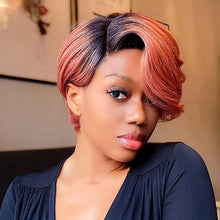 Load image into Gallery viewer, Msmerry Fall Color Pixie Short Cut Wig 8"