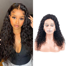 Load image into Gallery viewer, Msmerry Lace Front Wigs Pre Plucked Brazilian Hair T Shape Middle Part Deep Wave / Water Wave Human Hair Wigs for Black Women 150% Density
