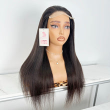 Load image into Gallery viewer, Gorgeoushair TP Wig 20 Inch 5x5 Lace Front Wigs Human Hair Wigs for Black Women Straight Wig Natural Black Color
