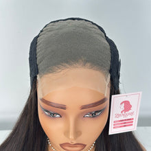 Load image into Gallery viewer, Zhenggirl TP Wig 20 Inch 5x5 Lace Front Wigs Human Hair Wigs for Black Women Straight Wig Natural Black Color
