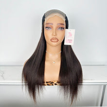 Load image into Gallery viewer, Gorgeoushair TP Wig 20 Inch 5x5 Lace Front Wigs Human Hair Wigs for Black Women Straight Wig Natural Black Color

