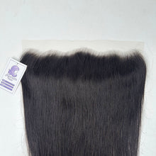 Load image into Gallery viewer, Aevum Hair Hair Extensions Lace Frontal 16 Inch Natural Black Real Human Hair Extensions Straight Hair Wig
