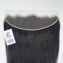 Load image into Gallery viewer, Aevum Hair Hair Extensions Lace Frontal 16 Inch Natural Black Real Human Hair Extensions Straight Hair Wig
