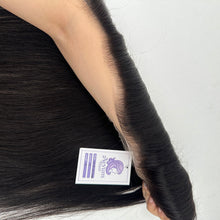 Load image into Gallery viewer, Aevum Hair Hair Extensions Lace Frontal 16 Inch Natural Black Real Human Hair Extensions Straight Hair Wig
