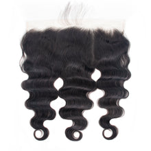 将图片加载到图库查看器，Msmerry Undetectable HD Lace Pre-plucked Body Wave 13*6 Natural Black Hair Frontal
