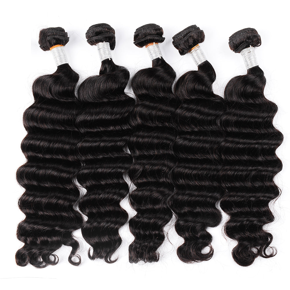 Msmerry Hair Virgin Loose Deep Wave Human Hair Weave 1 Bundle 12A