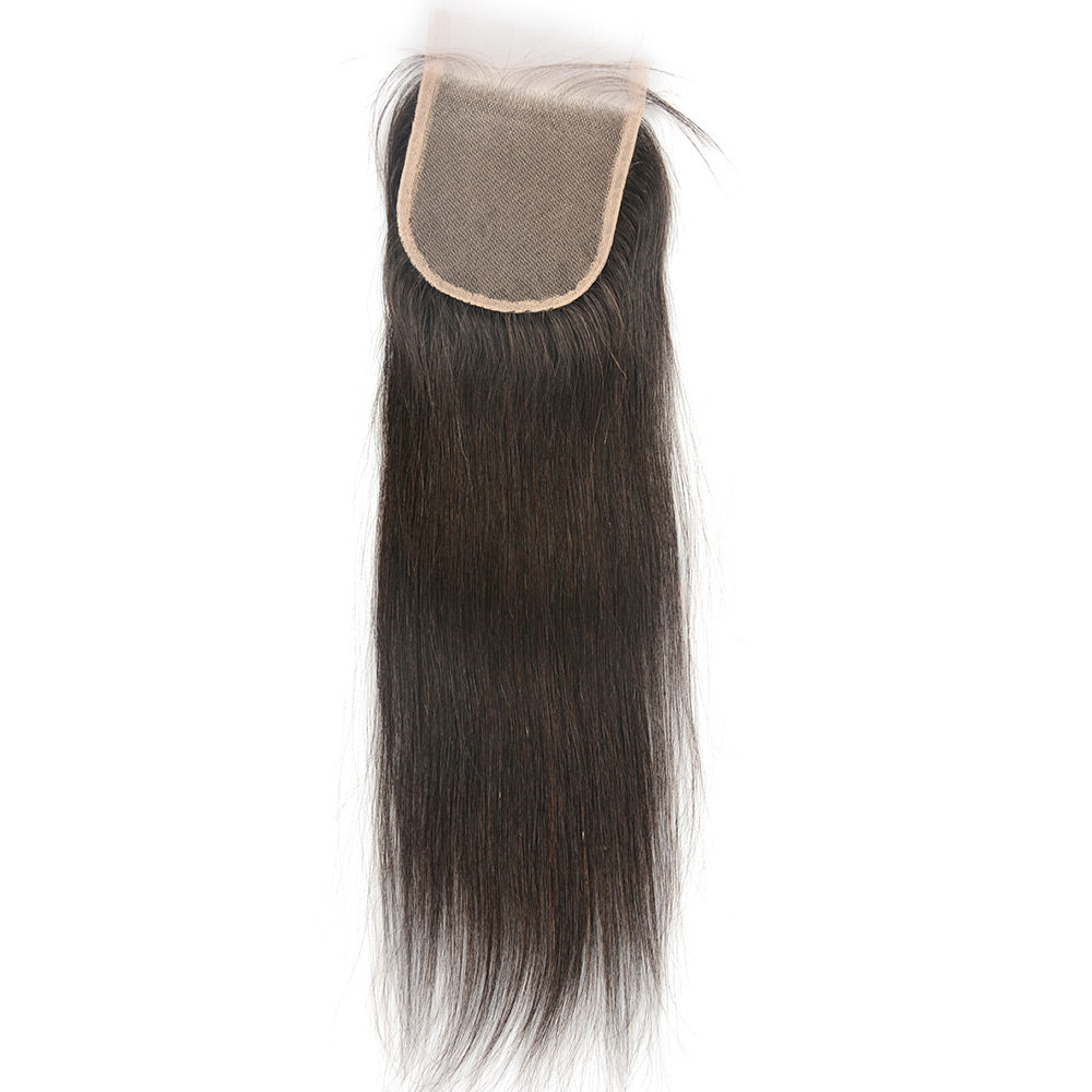 Msmerry Swiss Transparent Lace Straight Wave 4*4 Natural Black Hair Closure